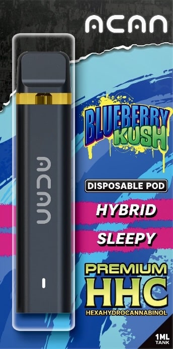 hhc vape pen 1ml blueberry kush hybrid sleepy